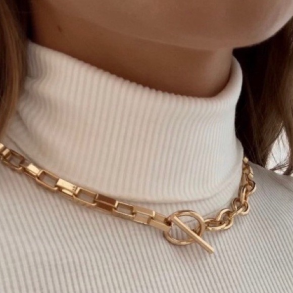 New 18k Chunky Gold Chain Necklace - Picture 2 of 6